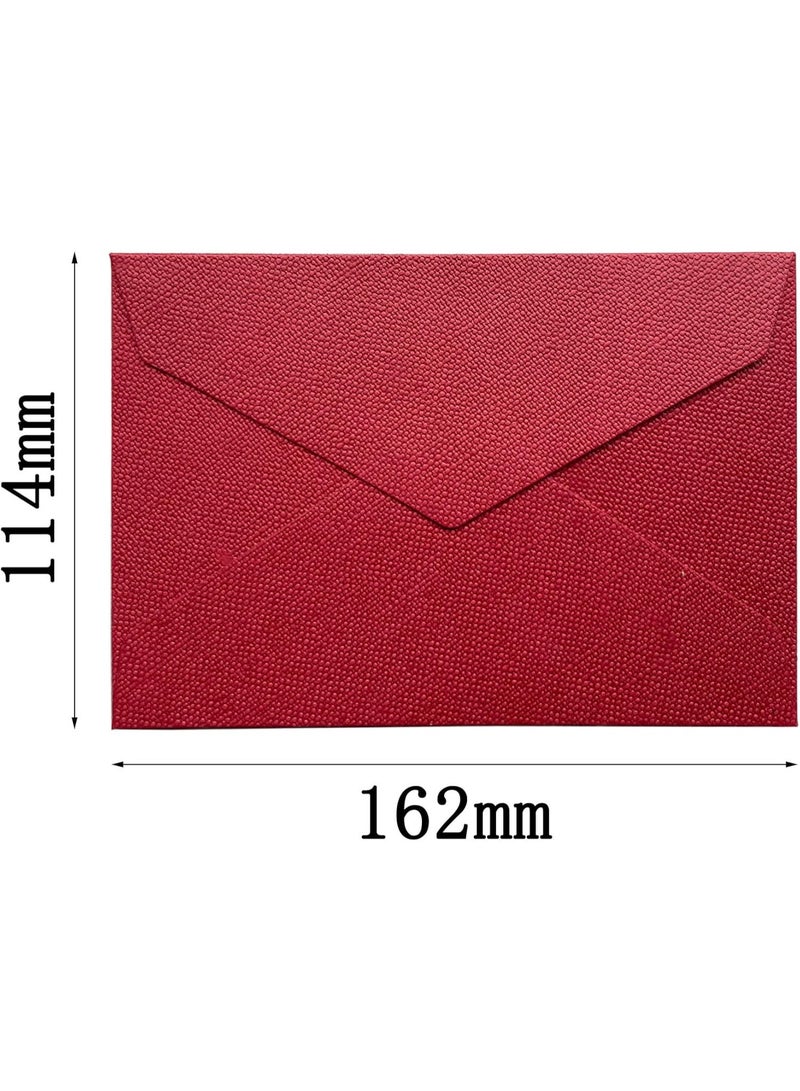 Bukela 35pcs Vintage Color Envelopes Letter Writing Stamp Wax Seal Stickers Postcards Wedding Gift Wrap Envelopes Korean Stationery (Burgundy) - Image 3